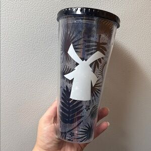 Dutch Bros Transparent Tumbler with Dark Lid
